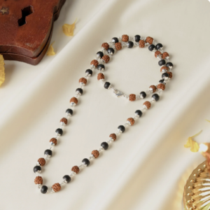 Silver Plated Rudraksha Karungali Mala